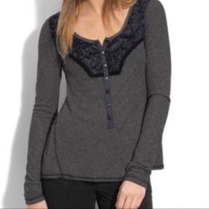 Free People Charcoal Grey Top XS